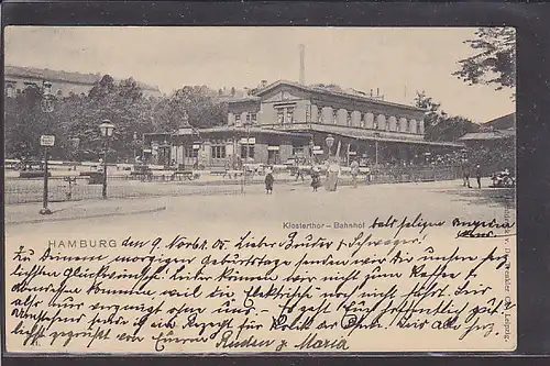 AK Hamburg Klosterthor - Bahnhof 1905