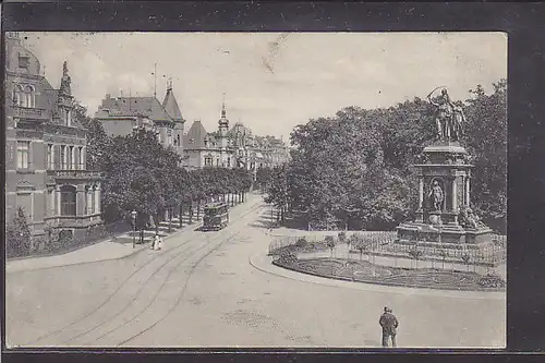 AK Hannover Kriegerdenkmal und Hohenzollernstrasse 1908