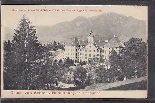 AK Gruss von Schloss Hohenburg bei Lenggries 1905