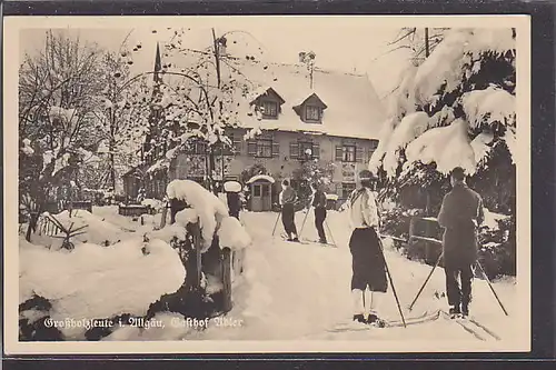 AK Großholzleute i. Allgäu Gasthof Adler 1935