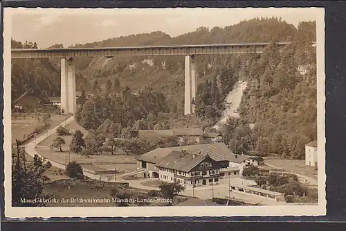 AK Mangfallbrücke der Reichsautobahn München Landesgrenze 1939