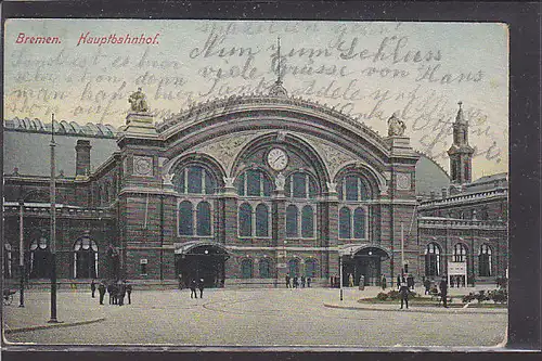 AK Bremen Hauptbahnhof 1909
