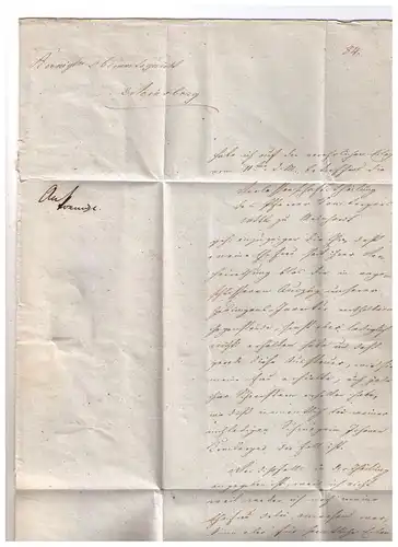 Vorphila Württemberg 1839 - Brief aus Oberboihingen / L1 NÜRTINGEN gelaufen nach WEINSBERG / mit Inhalt