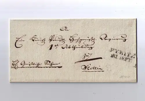 Vorphila Preußen / L2 PYRITZ von 1817 (Feuser 2834-1) / Papierwasserzeichen 