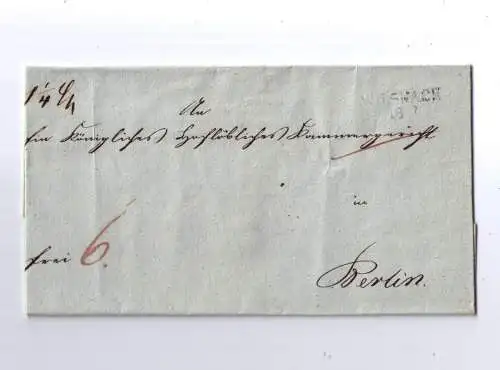 Vorphila Preußen L2 WILSNACK / Wasserzeichen "Eisernes Kreuz"