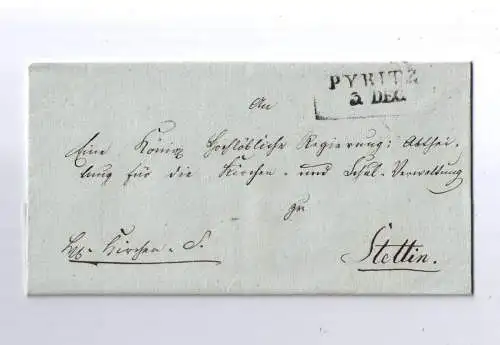 Vorphila Preußen L2 PYRITZ 3.Dez. / Wasserzeichen "HOHENKRUG"