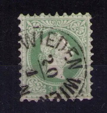 Briefmarke Österreich Ausgabe 1867  - Mi. Nr 36 / 3 Kreuzer / Stempel: WIEN-WIEDEN