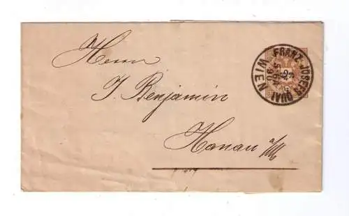 Österreich Streifband 2 Kr. von 1890 - Wien Franz-Josefs-Quai / vom D.u.Ö Alpenverein / gelaufen nach Hanau