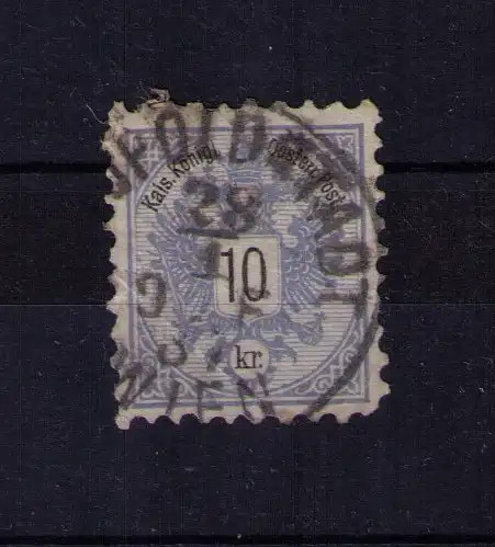 Briefmarke Österreich Ausgabe 1883  - Mi. Nr 47 / 10 Kreuzer / Stempel: WIEN-LEOPOLDSTADT