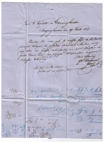 NDP 2.12.1868 / Nachverwendung Pr2122 / K2 Mengeringhausen / Firmen-Papierprägung