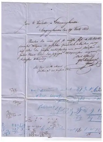 NDP 2.12.1868 / Nachverwendung Pr2122 / K2 Mengeringhausen / Firmen-Papierprägung