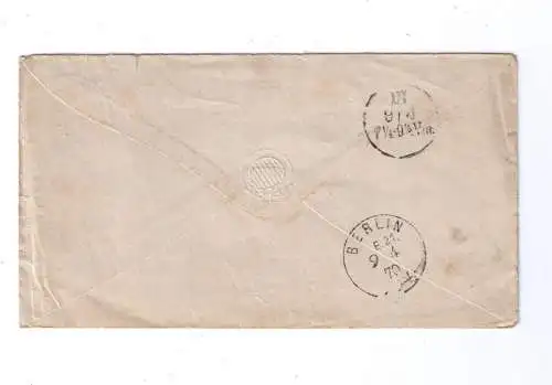 NDP 8.4.1870 / K2 ZIRKE - Nachverwendung Pr3674 / rs Ak "BERLIN E.21."