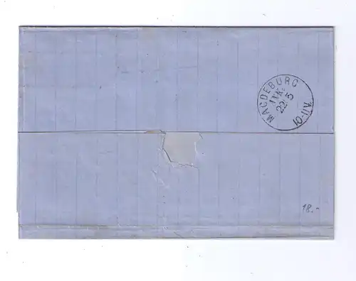 NDP 21.5.1870 / Ra3 "NIENBURG A. D. SAALE" - Nachverwendung Pr2384 / von F. Hallström - mit Firmen-Oval-Stempel