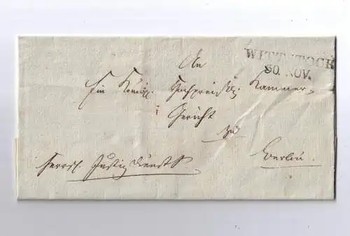 Vorphila Preußen L2 WITTSTOCK 30.NOV / gelaufen nach Berlin