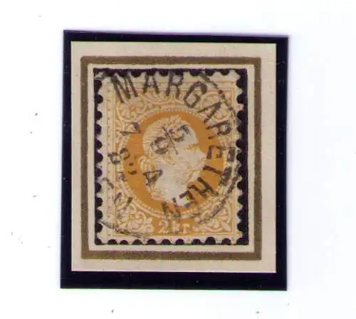 Briefmarke Österreich Ausgabe 1867  - Mi. Nr 35 / 2 Kreuzer / Stempel: WIEN MARGARETHEN 5.9.1882