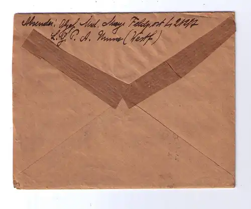 Feldpost 1945 über LGPA Unna / von FPN 21297 nach Wien / Tarnstempel
