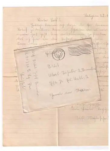 Feldpost 1942 / Brief aus Belgien / FPN 36336 "Luftnachrichten-Reg."