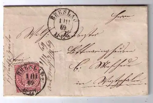 NDP - BRESLAU 1869 - Nachverwendung Pr432 / kompletter Inhalt