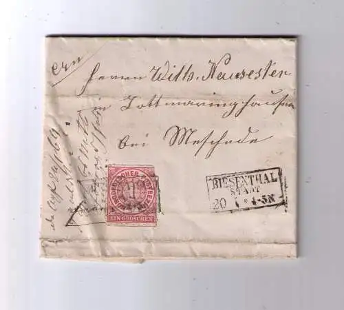 NDP 1869 / Ra3 BIESENTHAL STADT / NV Pr920 / kompletter Inhalt