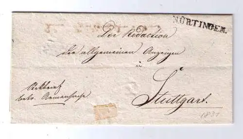 15 Vorphila-Belege Württemberg / Rayon – Fahrpost – Nebenstempel - Steigbügelstempel