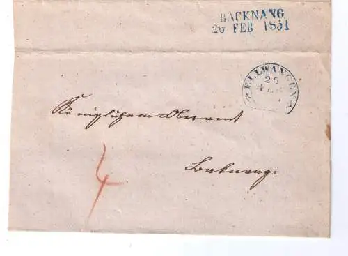 15 Vorphila-Belege Württemberg / Rayon – Fahrpost – Nebenstempel - Steigbügelstempel