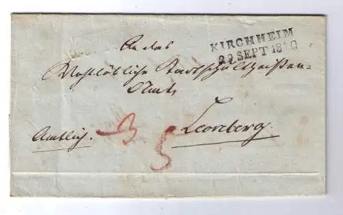 15 Vorphila-Belege Württemberg / Rayon – Fahrpost – Nebenstempel - Steigbügelstempel