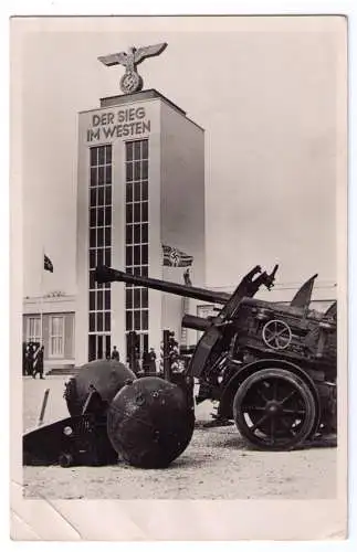 1940 - AK aus Wien - Ausstellung "Sieg im Westen" - gelaufen an FPN 22446 Res.-Flak-Abt.