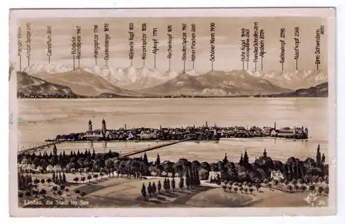 1941 - AK Lindau, die Stadt am See / adresiert nach Dobersdorf über Fürstenfeld - Steiermark