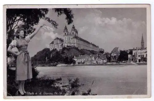 1942 - AK Melk a. d. Donau, adressiert nach Eberstalzell - Oberdonau Österreich