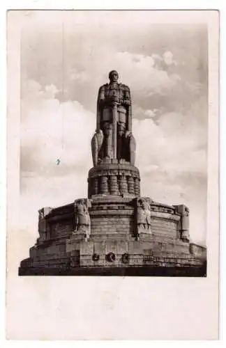 1944 - AK "Bismarck-Denkmal Hamburg" - adressiert nach Weitra (Ö) / Ostmark
