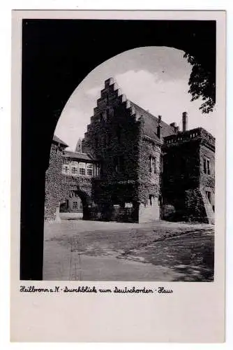 1944 - AK Heilbronn a. N. - Durchblick zum Deutschorden-Haus / adressiert nach Friedburg-Lengau (Ö)