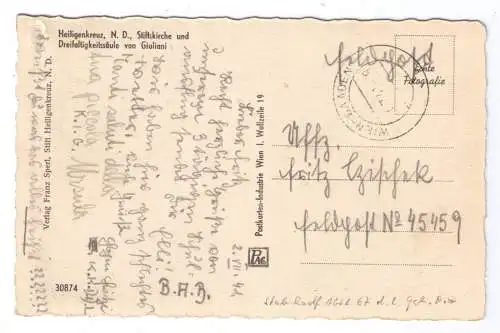 1941 - AK Heiligenkreuz N.D. - an FPN 45459 "Radfahr-Abteilung der Gebirgs-Division"