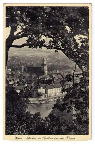 1941 - AK Hann. Münden, die Stadt an den drei Flüssen - adressiert nach Österreich