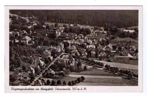 1941 AK Flugzeugaufnahme Königsfeld im Schwarzwald - adressiert nach Ebensee im Salzkammergut (Ö)