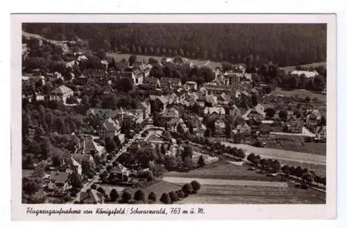 1941 AK Flugzeugaufnahme Königsfeld im Schwarzwald - adressiert nach Ebensee im Salzkammergut (Ö)