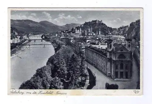 1942 - Salzburg, Blick von der Humboldt-Terrasse - adressiert nach Innsbruck