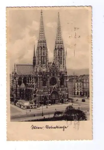1940 Österreich - Votivkirche (Wien) / als Feldpost nach Weyer gelaufen