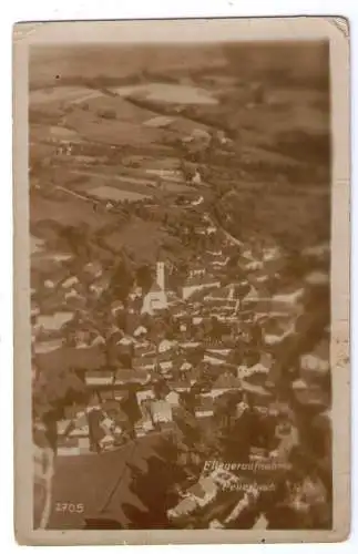 1944 AK Fliegeraufnahme Peuerbach (Oberdonau) - Feldpost, adressiert nach Magdeburg