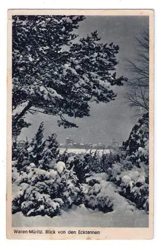 1944 - AK Waren-Müritz / adressiert ans R.A.D.-Lager in Zeven Kr. Bremervörde