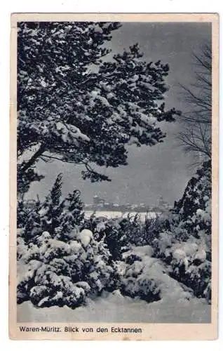 1944 - AK Waren-Müritz / adressiert ans R.A.D.-Lager in Zeven Kr. Bremervörde