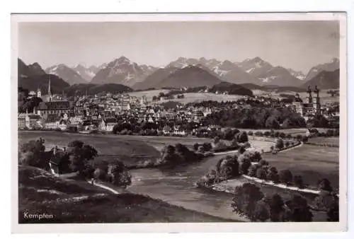 1940 - AK Kempten (Stadtansicht mit Alpenpanorama) - gelaufen nach Wien