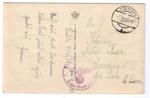 1940 - AK Stockerau / adressiert nach Leonding bei Linz (Oberdonau)