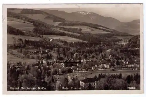 1941 - AK Kurort Reichenau N.-Donau Hotel Fischer / von Payerbach nach Wien