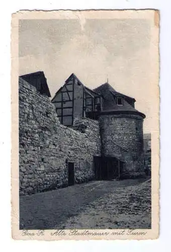 1941 GERA - Alte Stadtmauer / gelaufen nach Windhaag bei Perg (Ostmark)