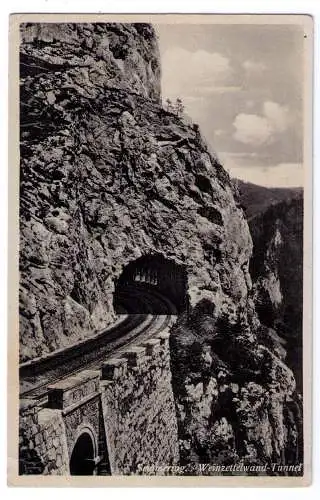 1942 - AK Semmering Weinzettelwand-Tunnel / Feldpost vom Landesschützen-Btl.