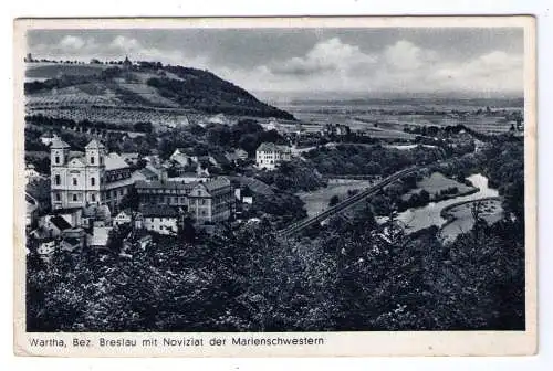 1942 - AK Wartha, Bez. Breslau mit Noviziat der Marienschwestern