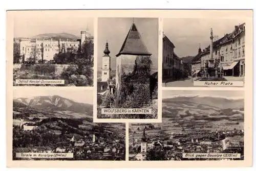 1942 - AK Wolfsberg - Ansichten / gelaufen von Villach nach Wien