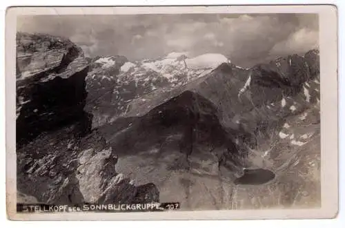 1941 - AK Stellkopf gegen Sonnblickgruppe / mit Stempel von der Fraganterhütte 