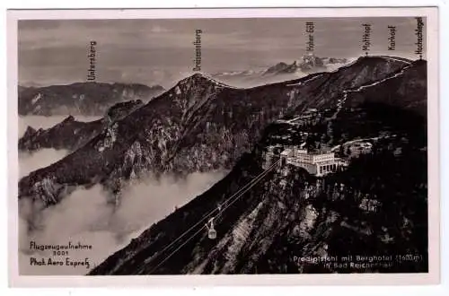 1940 - AK Flugzeugaufnahme Prediktstuhl, Bad Reichenhall / adressiert nach Wien