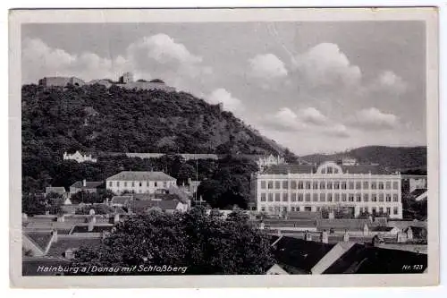 1940 - AK Hainburg a. Donau mit Schloßberg